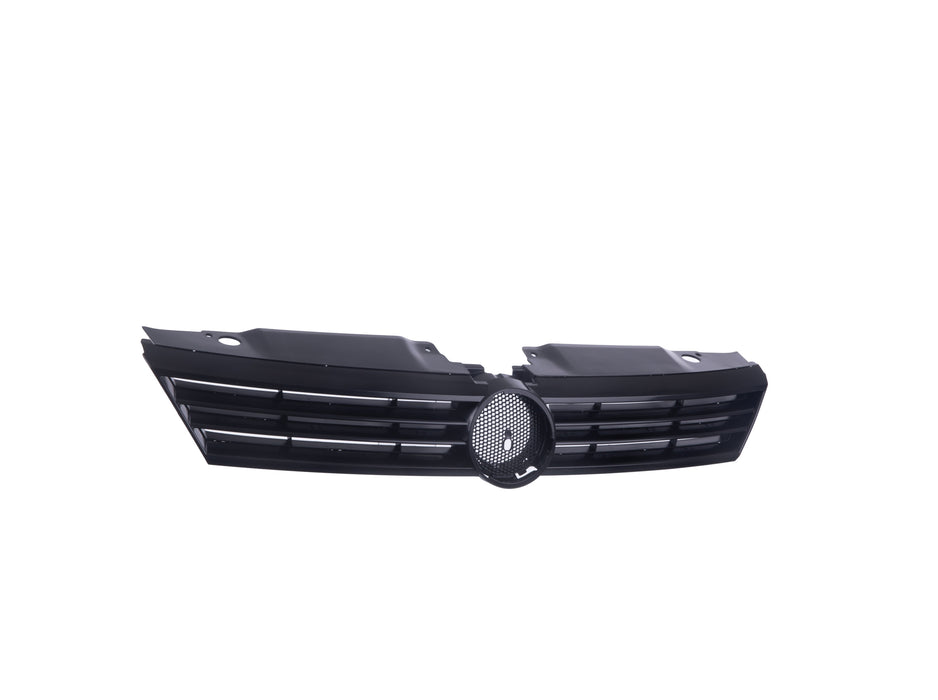 JustDrivably Replacement Parts Front Grille Grill Assembly With Black Shell Molding With Dark Gray Insert Compatible With Volkswagen Jetta 2011 2012 2013 2014