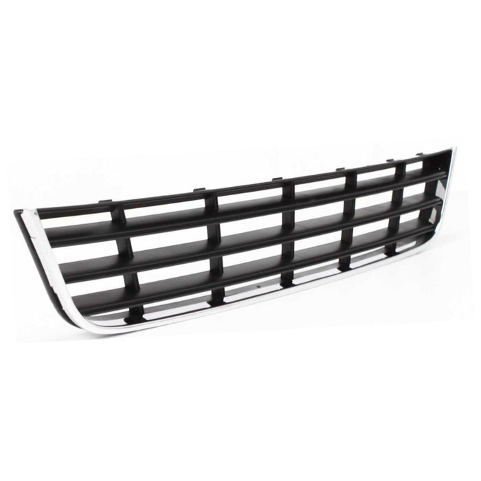 CPP Center Chrome Shell w/ Black Insert Bumper Grille for 06-09 Volkswagen Passat