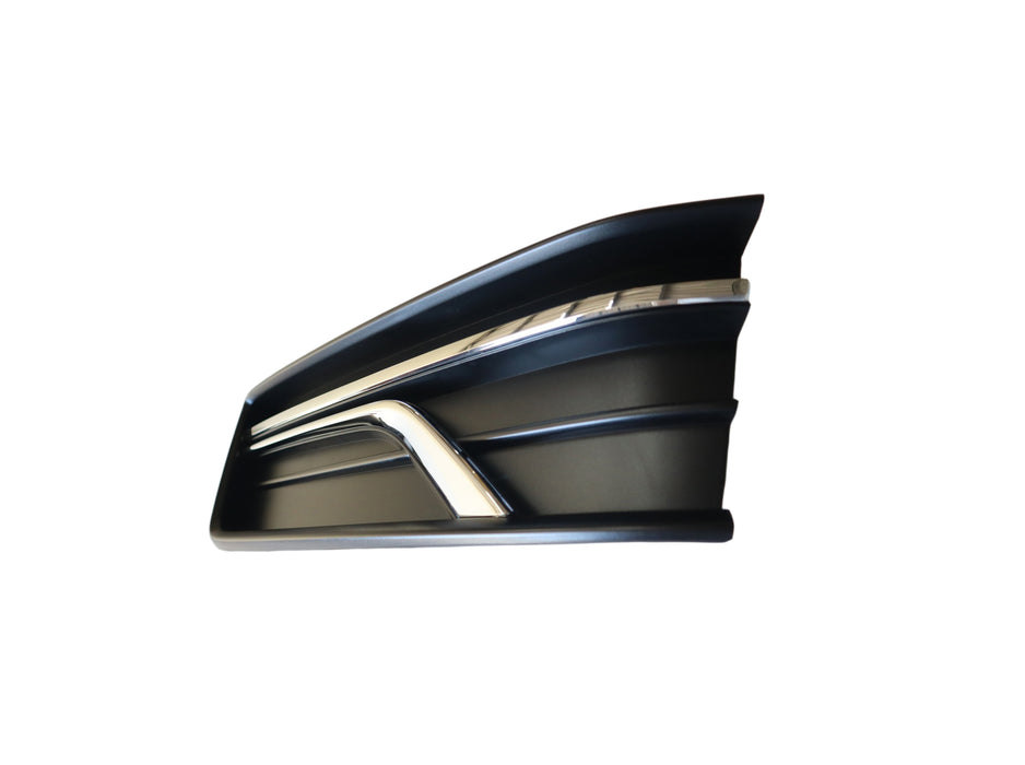 Fog Light Cover Without Fog Light Hole Textured Black With Chrome Molding Front Driver Left Side Compatible For Volkswagen Passat 2016-2018 For 561854661LRYP VW1038145