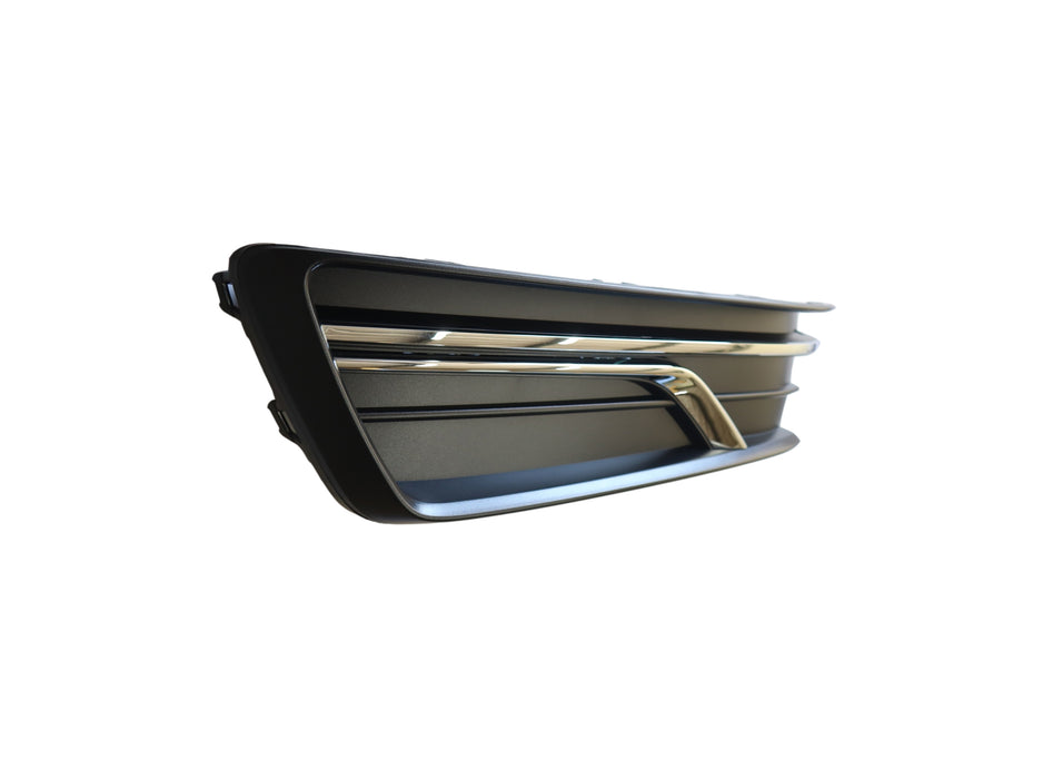 Fog Light Cover Without Fog Light Hole Textured Black With Chrome Molding Front Driver Left Side Compatible For Volkswagen Passat 2016-2018 For 561854661LRYP VW1038145