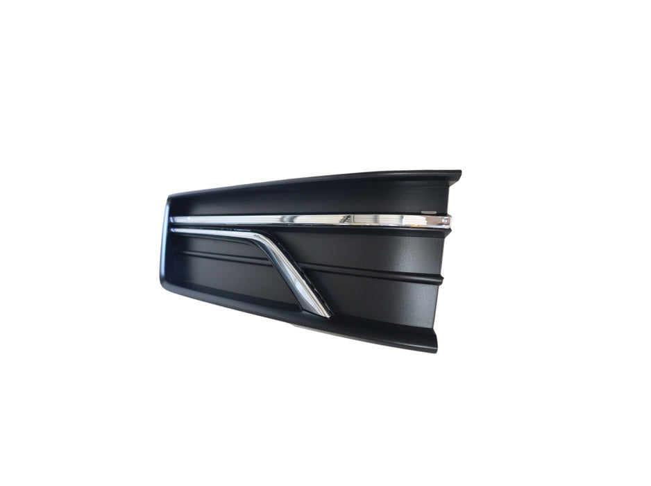 Fog Light Cover Without Fog Light Hole Textured Black With Chrome Molding Front Driver Left Side Compatible For Volkswagen Passat 2016-2018 For 561854661LRYP VW1038145