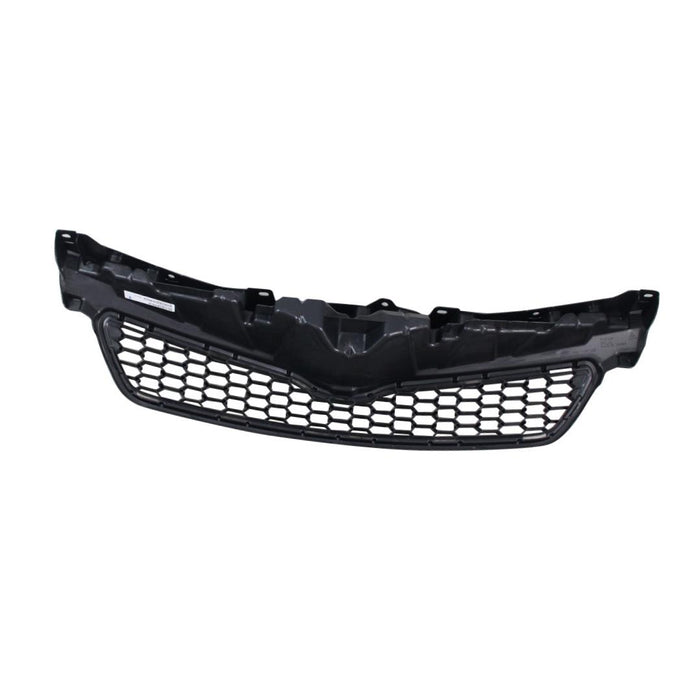 Front Grille Grill Assembly With Black Shell And Insert Compatible With Toyota Yaris Hatchback 2012-2014