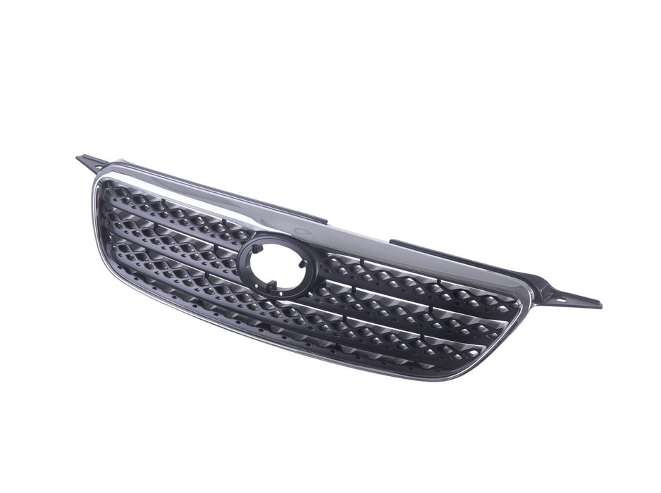 JustDrivably Replacement Parts Front Grille Grill Assembly With Chrome Shell Molding With Gray Insert Compatible With Toyota Corolla 2005 2006 2007 2008