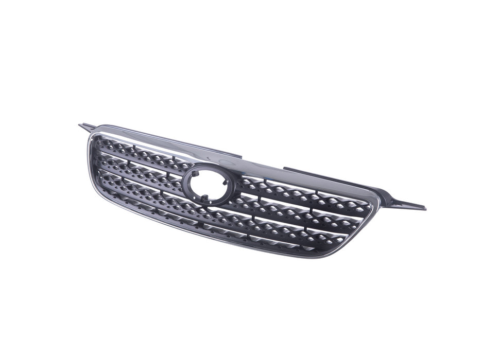 JustDrivably Replacement Parts Front Grille Grill Assembly With Chrome Shell Molding With Gray Insert Compatible With Toyota Corolla 2005 2006 2007 2008
