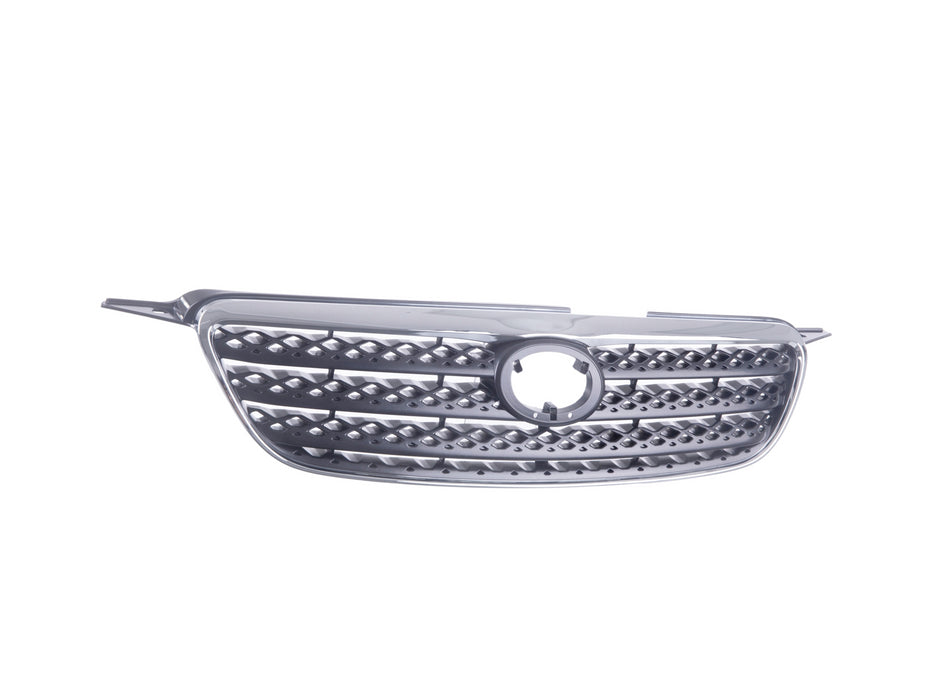 JustDrivably Replacement Parts Front Grille Grill Assembly With Chrome Shell Molding With Gray Insert Compatible With Toyota Corolla 2005 2006 2007 2008