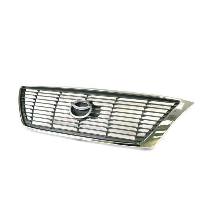 CarPartsDepot, Chrome Front Grille Grill Painted Silver/Gray Insert New Replacement Parts, 400-441525 TO1200201 53100AC010