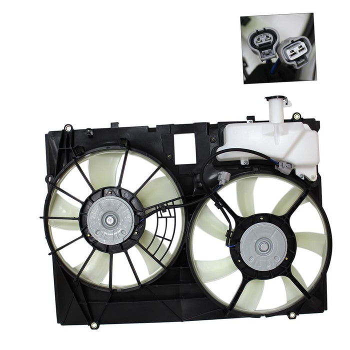CarPartsDepot TO3115158 Front Radiator Cooling Fan Assembly For 2007-2010 Replacement for Compatible With TOYOTA Sienna Van