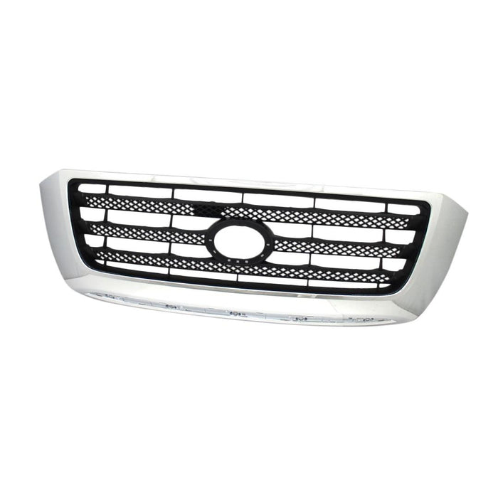 New Front Chrome Chrome/Black Grille Grill Replacement With Chrome Frame Compatible With TOYOTA Tundra Pickup Truck Fits TO1200301 531000C160