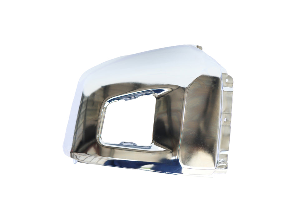 JustDrivably Replacement Parts Front Bumper End Without Parking Aid Sensor Hole Chrome Steel 2014-2018 Compatible With Toyota Tundra For TO1004184 Front Driver Left Side