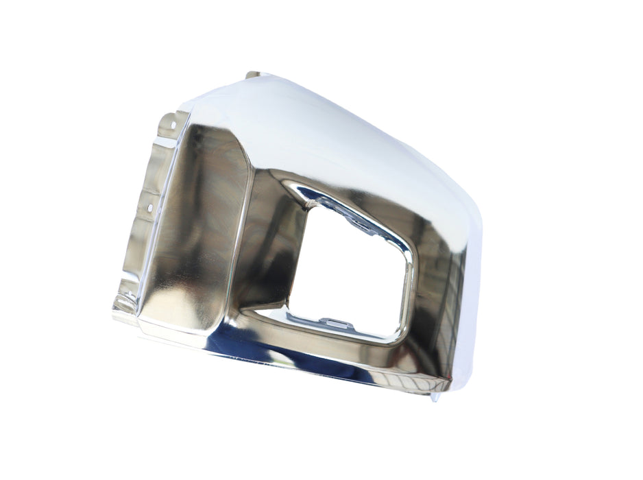 CarPartsDepot Front Bumper End Without Parking Aid Sensor Hole Chrome Steel Compatible With Tundra 2014 2015 2016 2017 2018 Fit 521120C040 Front Passenger Right Side