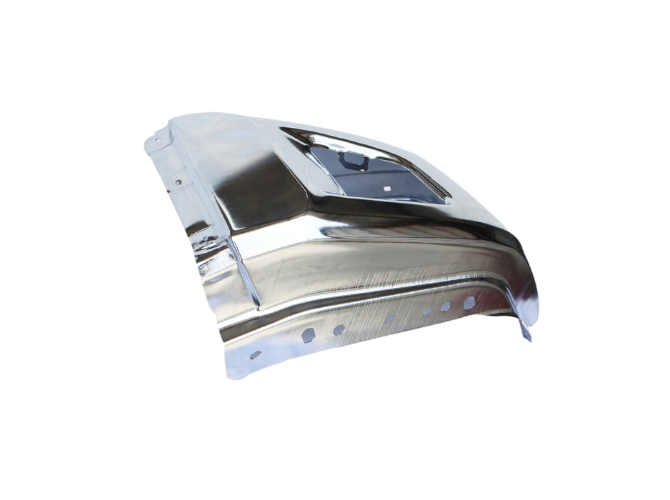 CarPartsDepot Front Bumper End Without Parking Aid Sensor Hole Chrome Steel Compatible With Tundra 2014 2015 2016 2017 2018 Fit 521120C040 Front Passenger Right Side