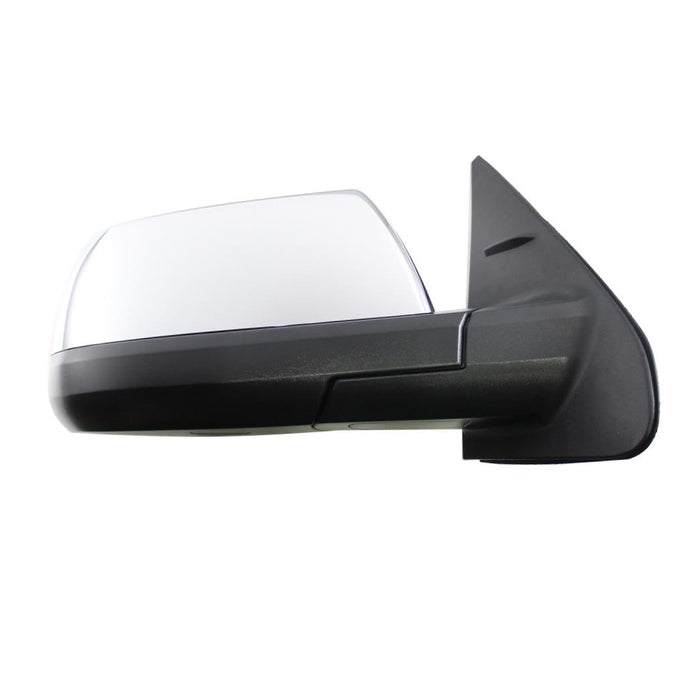 Front Right Passenger Side Power Heated Manual Folding W/O Lane Change Assistant W/O Auto Dimmer Chrome Side View Door Mirror Compatible With TOYOTA Tundra Fits TO1321306 879100C450