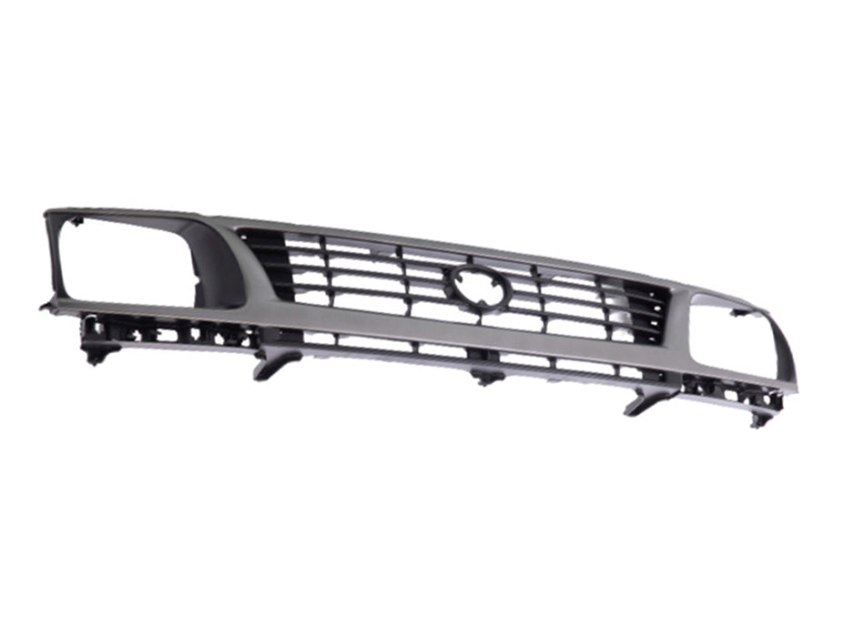 JustDrivably Replacement Parts Front Grille Grill Assembly With Black Shell With Black Insert Compatible With Toyota Tacoma 1995 1996 Pickup Truck