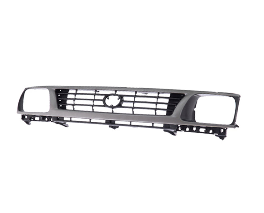 JustDrivably Replacement Parts Front Grille Grill Assembly With Black Shell With Black Insert Compatible With Toyota Tacoma 1995 1996 Pickup Truck