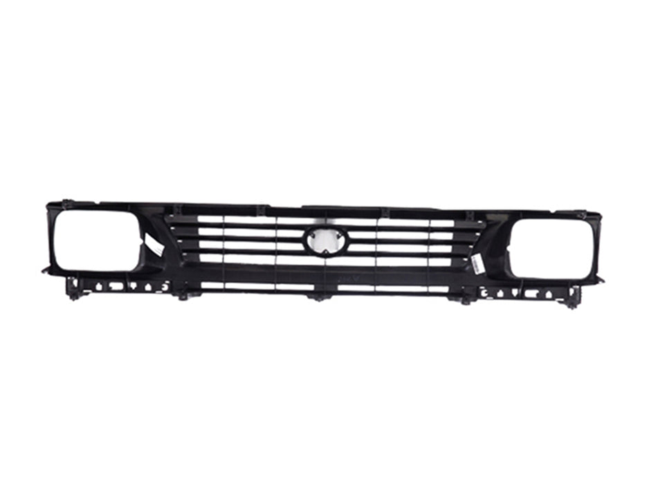 JustDrivably Replacement Parts Front Grille Grill Assembly With Black Shell With Black Insert Compatible With Toyota Tacoma 1995 1996 Pickup Truck